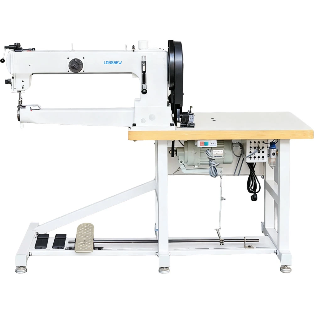 Long Arm Heavy Duty Compound Feed Cylinder Bed Lock Stitch Sewing Machine GA205-635