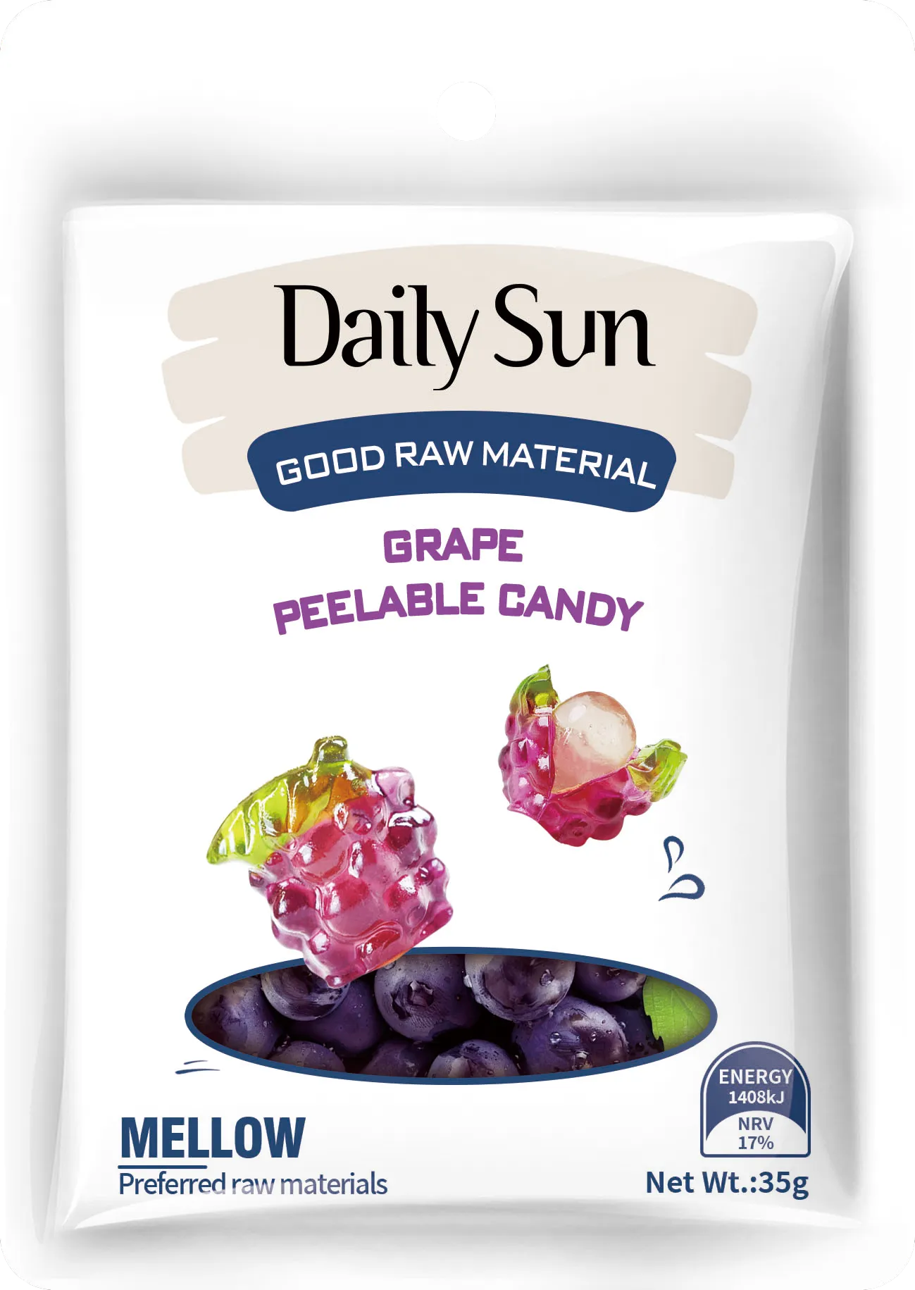 Daily Sun Peelable Candy 35g Various flavors 3D soft candy Q soft waxy delicious non-stick teeth