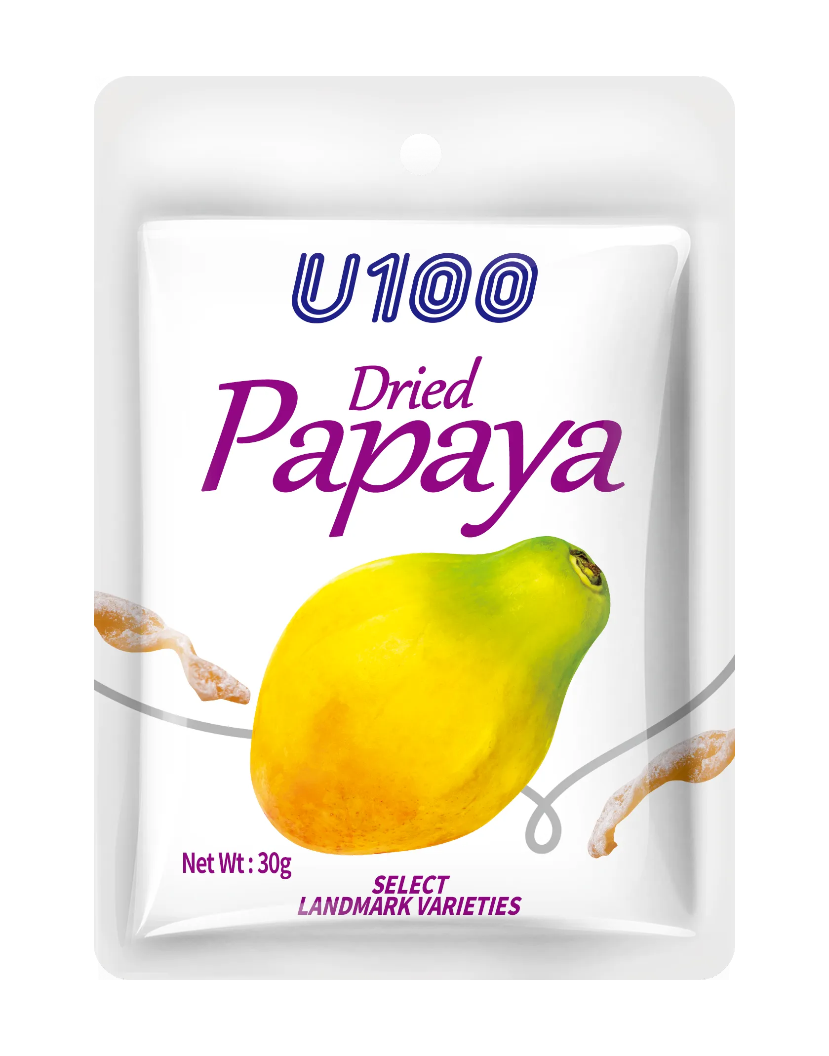 U100 Papaya Strips 30g