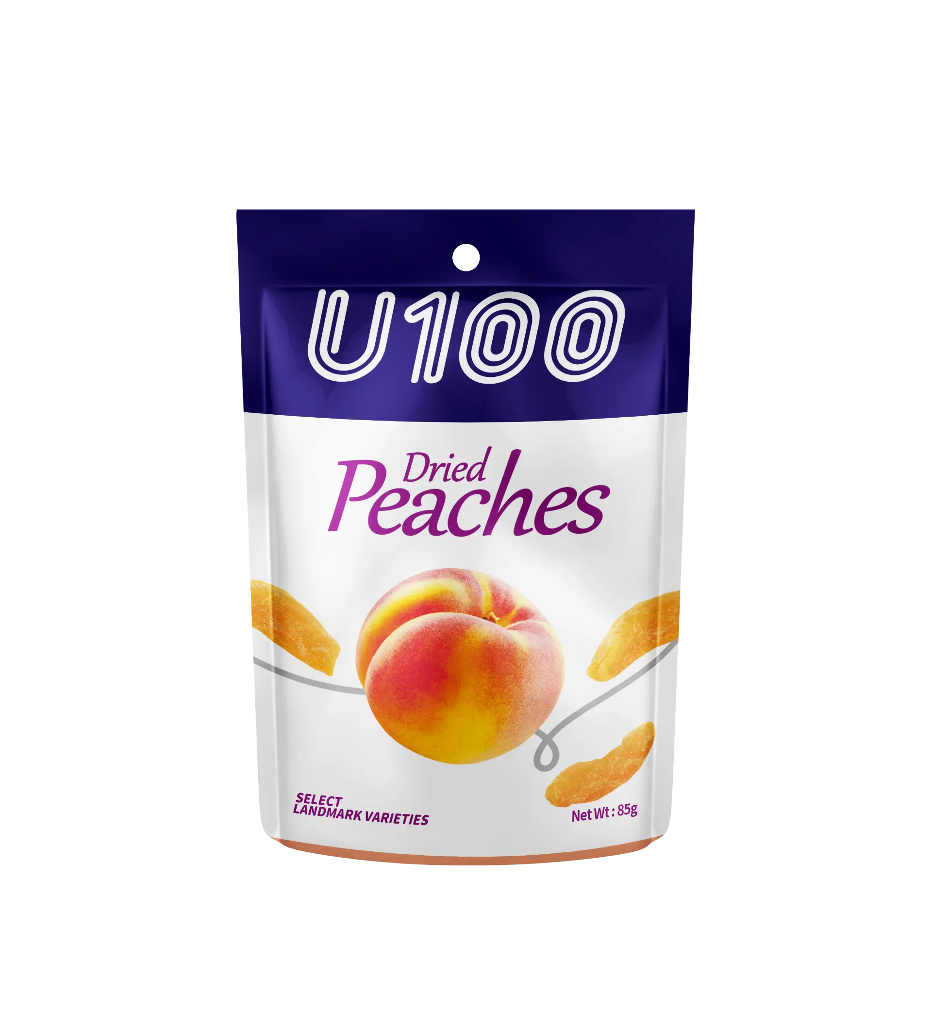 U100 Dried Peach 85g  Dried Fruit
