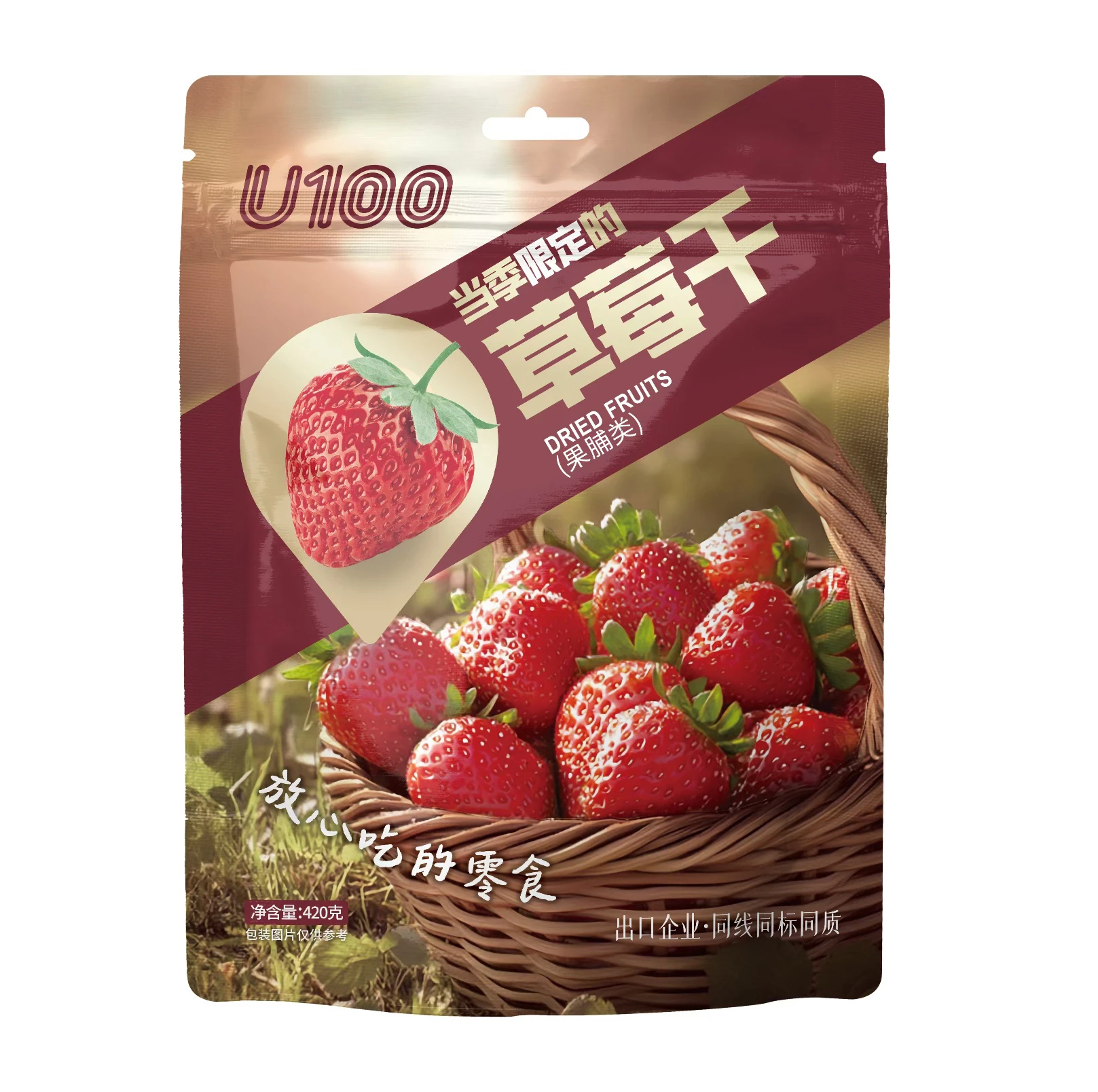 U100 Dried strawberry 380g