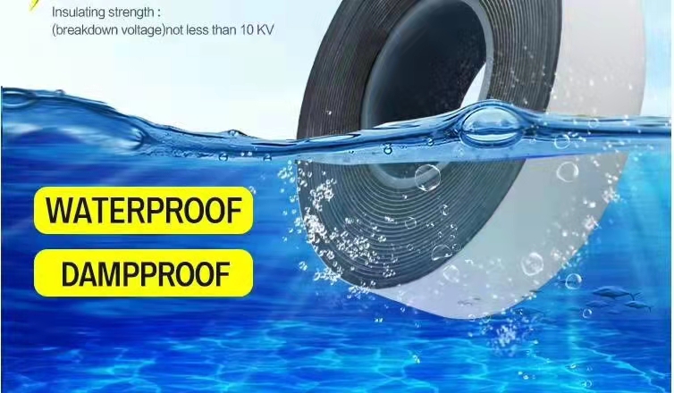 Schwarzes Klebeband für Isolierung und Schutz von elektrischen Leitungen und Kabeln