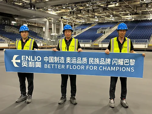 Enlio as Paris Olympic table tennis court floor , 3X3 basketball court floor supplier