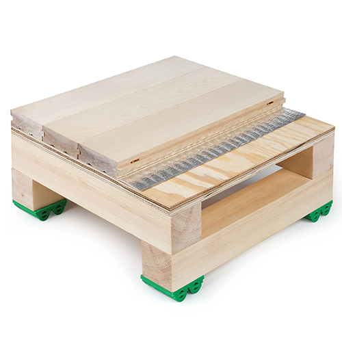 Hardwood Sports Floor--Double-layer keel structure