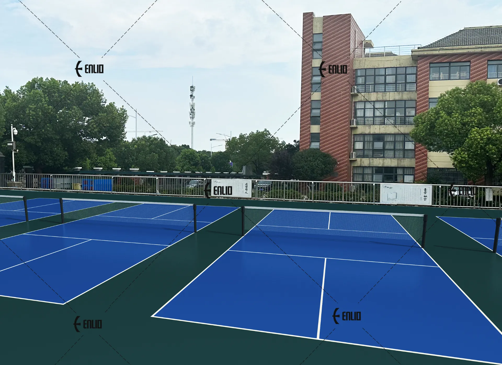 outdoor basketball court surface