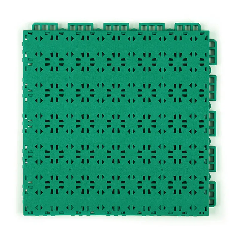 Basketball Court Tiles Over Grass