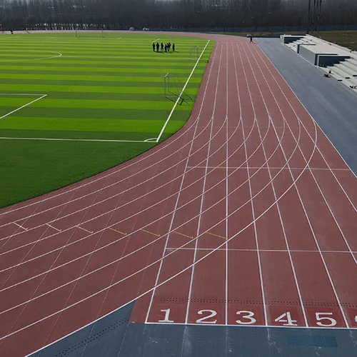 Enlio SES Prefabricated running track adopts 'Enlio' patented TPE material, environmental safety and can be recycled. Integrated production process, bright color, high flatness, with good elasticity, weather resistance and stretchability.
