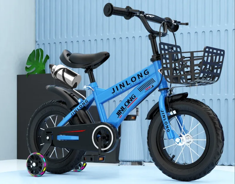 Kids Cycle 4-10 Years Balance Bike Backrest+Auxiliary Wheels