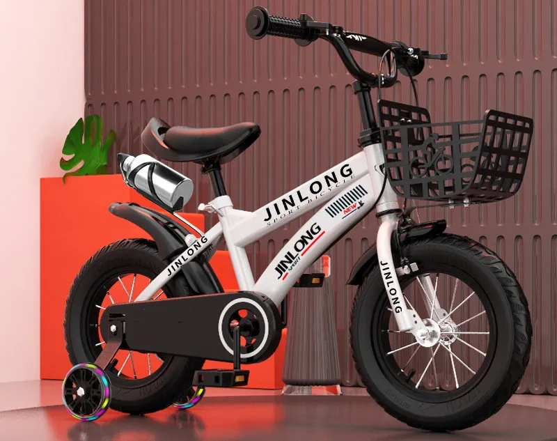 Kids Cycle 4-10 Years Balance Bike Backrest+Auxiliary Wheels