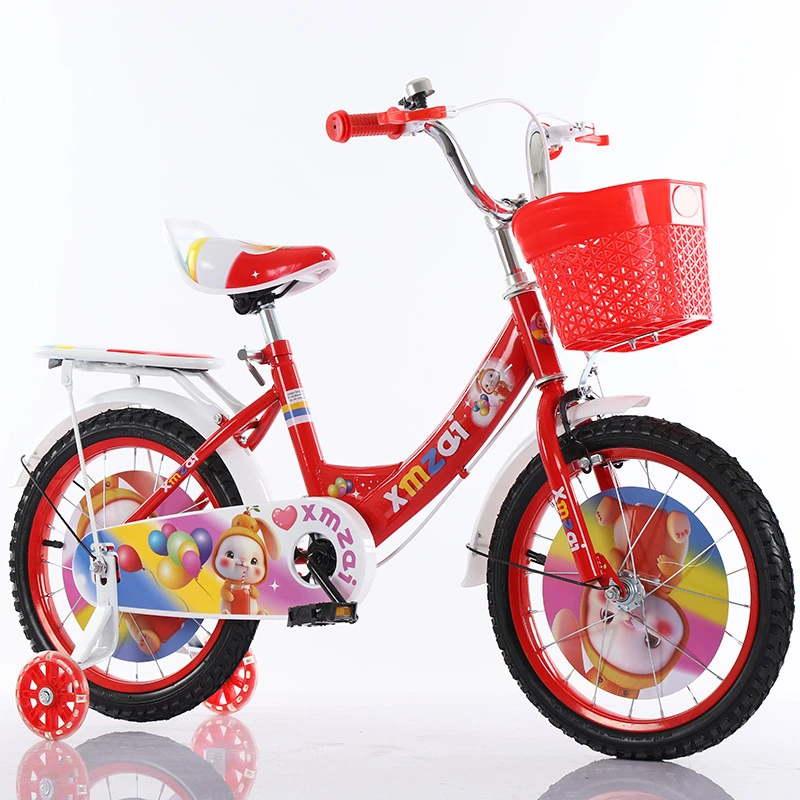 Cheap pink Children's Bicycle 16 Inch Girl Princess Bicycle Lightweight 4-Wheel Pedal Bike