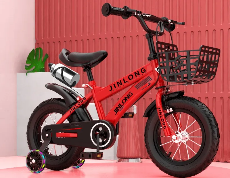Kids Cycle 4-10 Years Balance Bike Backrest+Auxiliary Wheels