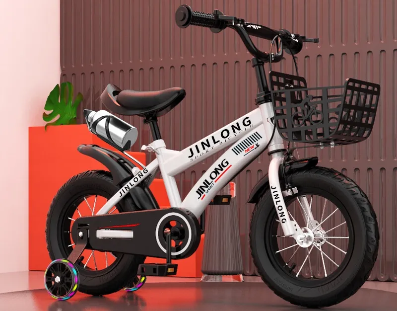 Kids Cycle 4-10 Years Balance Bike Backrest+Auxiliary Wheels