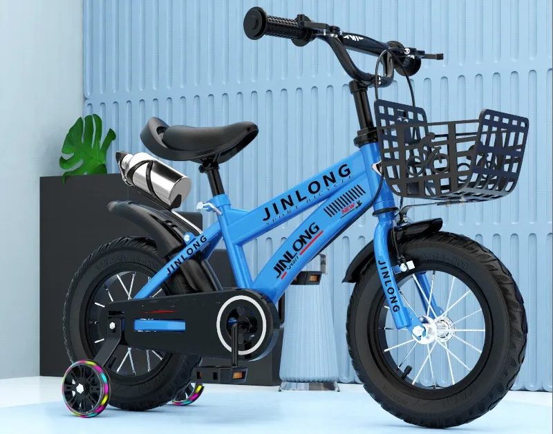 Kids Cycle 4-10 Years Balance Bike Backrest+Auxiliary Wheels