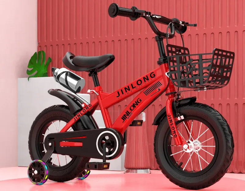 Kids Cycle 4-10 Years Balance Bike Backrest+Auxiliary Wheels