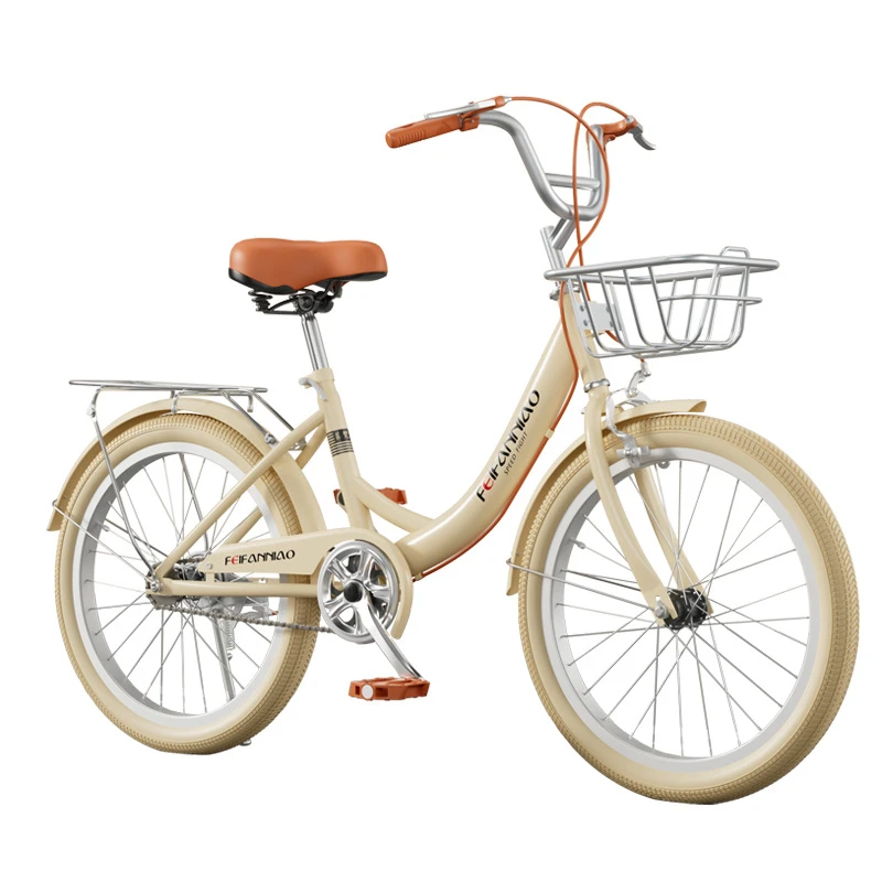 Kids Bike Available in Multiple Colors Bicycle Adult Commuter Adjustable Height Ridding Bike with Basket
