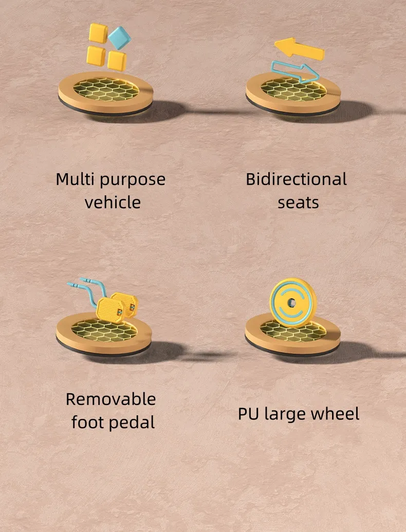 Children's Tricycle with Enlarged Seat and Sunshade, Walking Cart with Storage Basket for Pushing Baby Tricycle