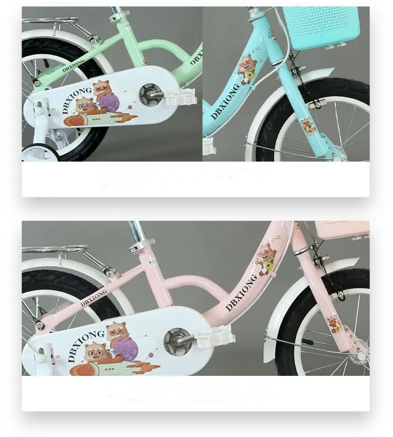 Popular Kids Cycle Princess Children Riding Bicycles Bring a Basket and Seats Leisure Bike