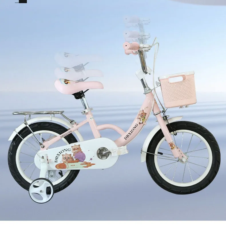 Popular Kids Cycle Princess Children Riding Bicycles Bring a Basket and Seats Leisure Bike