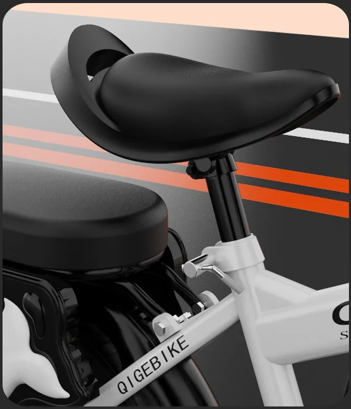 Kids Cycle for 4-10 Years Children Balance Bike Equipped with Backrest Auxiliary Wheels