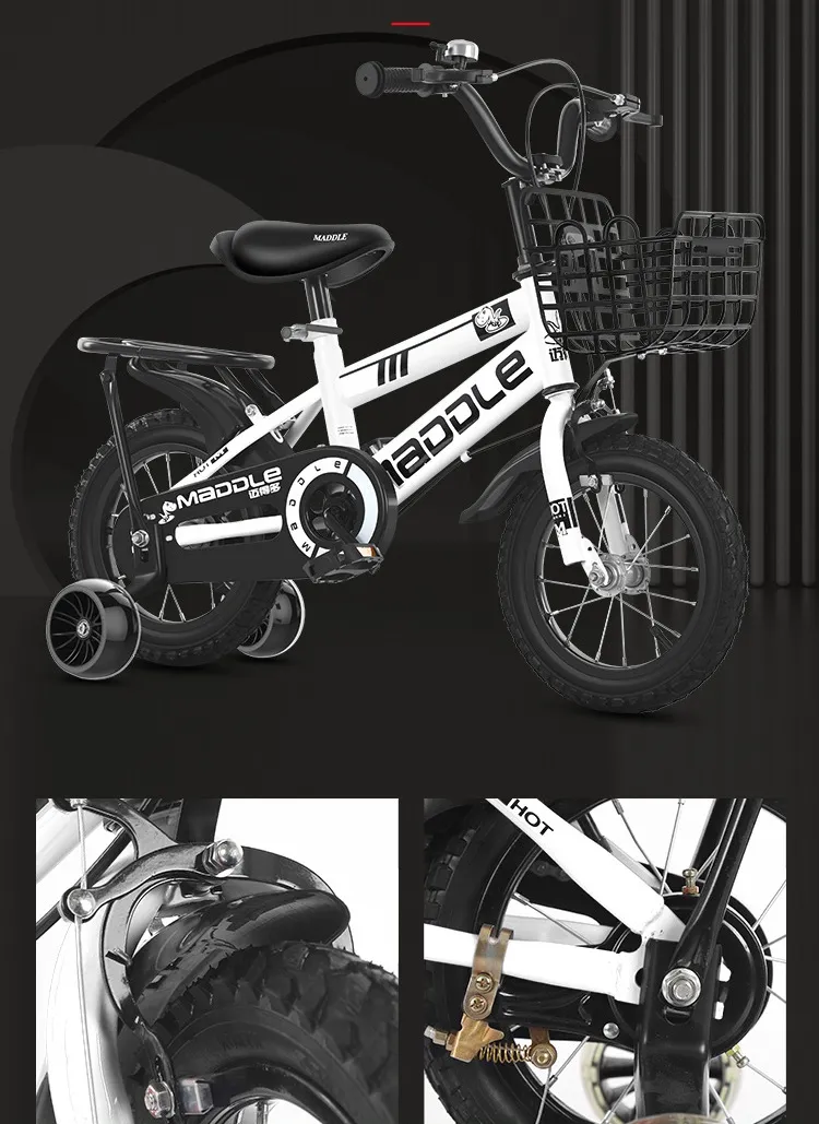 Children's Bicycles Small Medium and Large With Auxiliary Wheels Can Be Ridden on a 12-20 Inch Lightweight Baby Bike