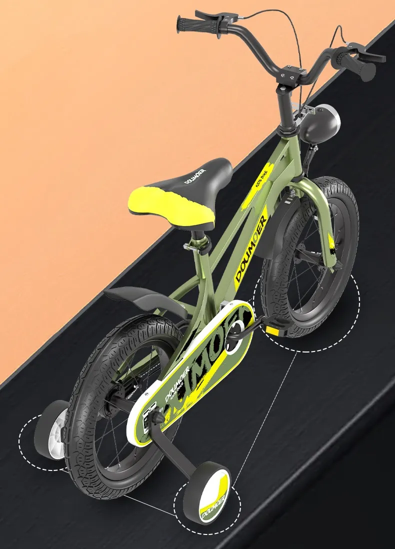 Kids Mountain Bike 12/14/16 Inch Children's Bicycle Shock Absorbing Disc Brake Mountain Bike