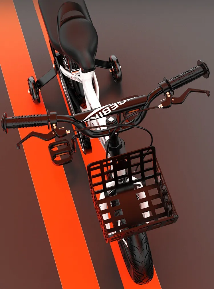 Kids Cycle for 4-10 Years Children Balance Bike Equipped with Backrest Auxiliary Wheels