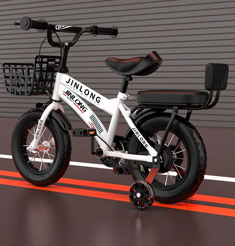 Kids Cycle for 4-10 Years Children Balance Bike Equipped with Backrest Auxiliary Wheels