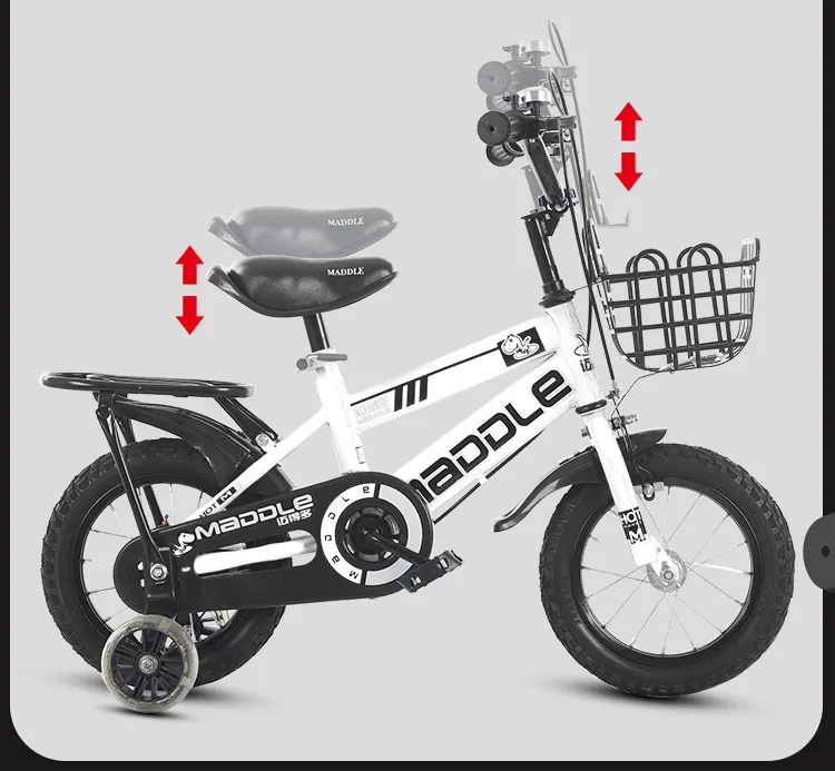 Children's Bicycles Small Medium and Large With Auxiliary Wheels Can Be Ridden on a 12-20 Inch Lightweight Baby Bike