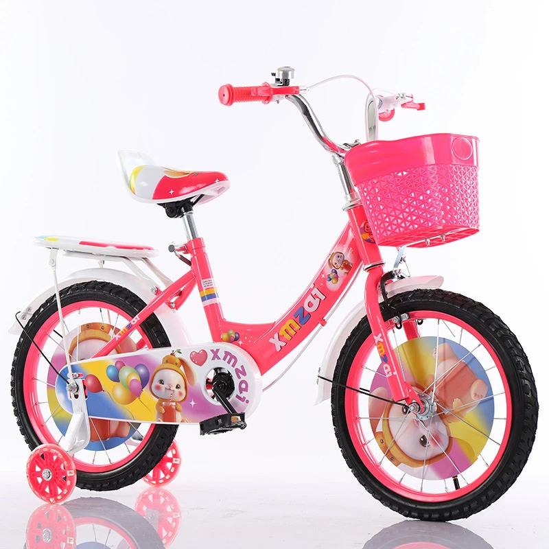 Cheap pink Children's Bicycle 16 Inch Girl Princess Bicycle Lightweight 4-Wheel Pedal Bicycle