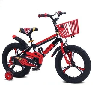 Cute Kids Bike Four Wheels Integrated Wheel 12/14/16 Inch Widening the Flash Assist Wheel Children Ridding Bicycle
