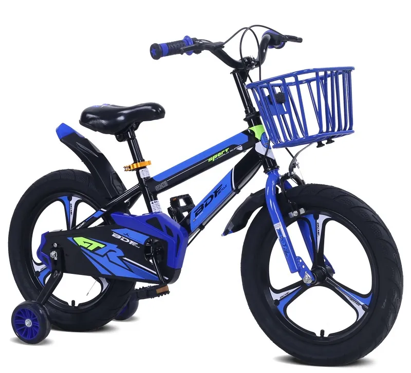 Cute Kids 4-Wheel Bike: 12-16 Inch Integrated & Flash Assist Wheels