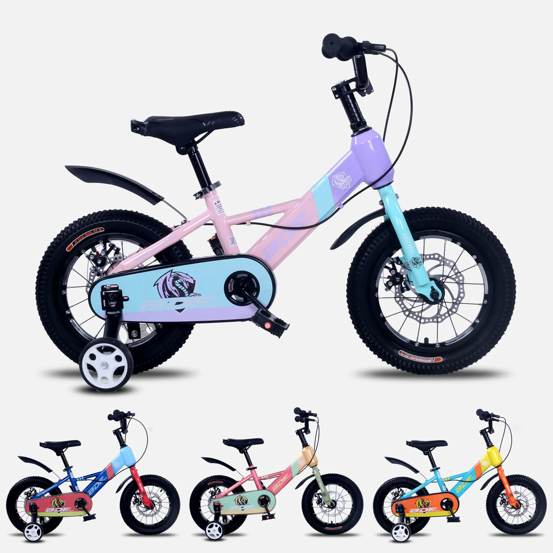 New Design Cute kids bike 14/16/18 inch Kids Bicycle For 8 Years Old Children with training wheels