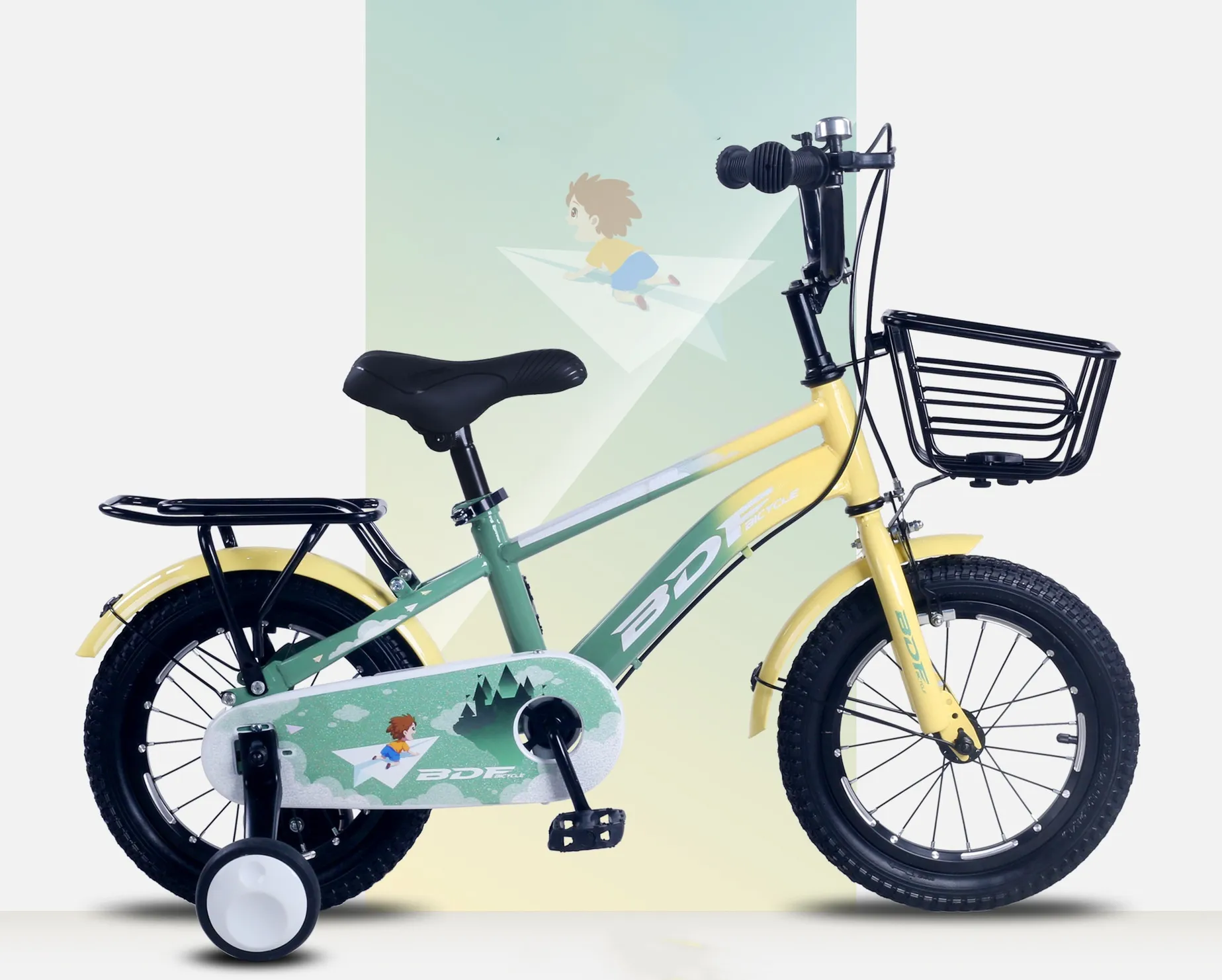 Wholesale Children Bicycle Boys and Girls Kids Bike for 4-10 Years Four Wheel With Rear Seat Frame Children's Bike Cycle