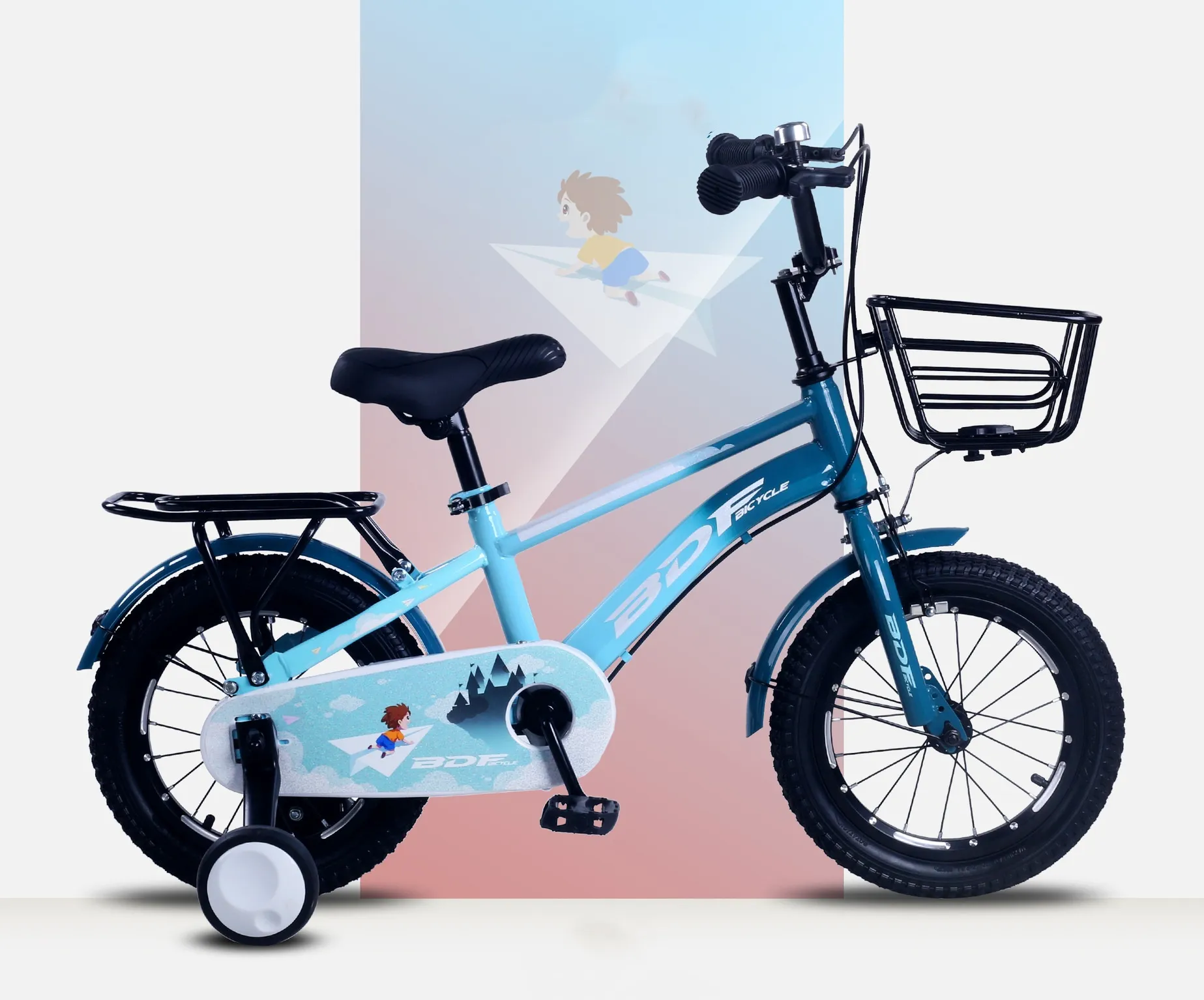 Wholesale Children Bicycle Boys and Girls Kids Bike for 4-10 Years Four Wheel With Rear Seat Frame Children's Bike Cycle