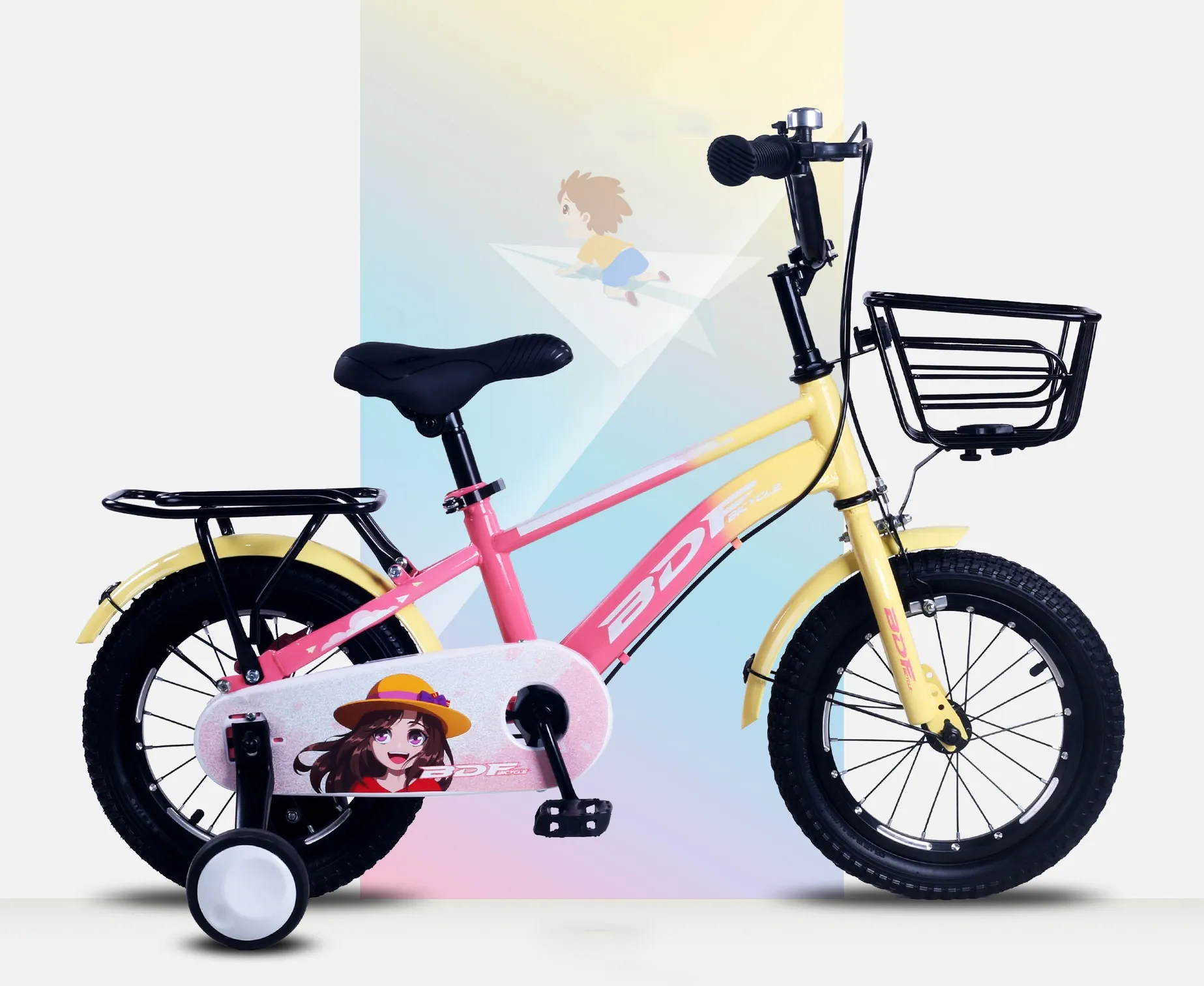Wholesale Children Bicycle Boys and Girls Kids Bike for 4-10 Years Four Wheel With Rear Seat Frame Children's Bike Cycle