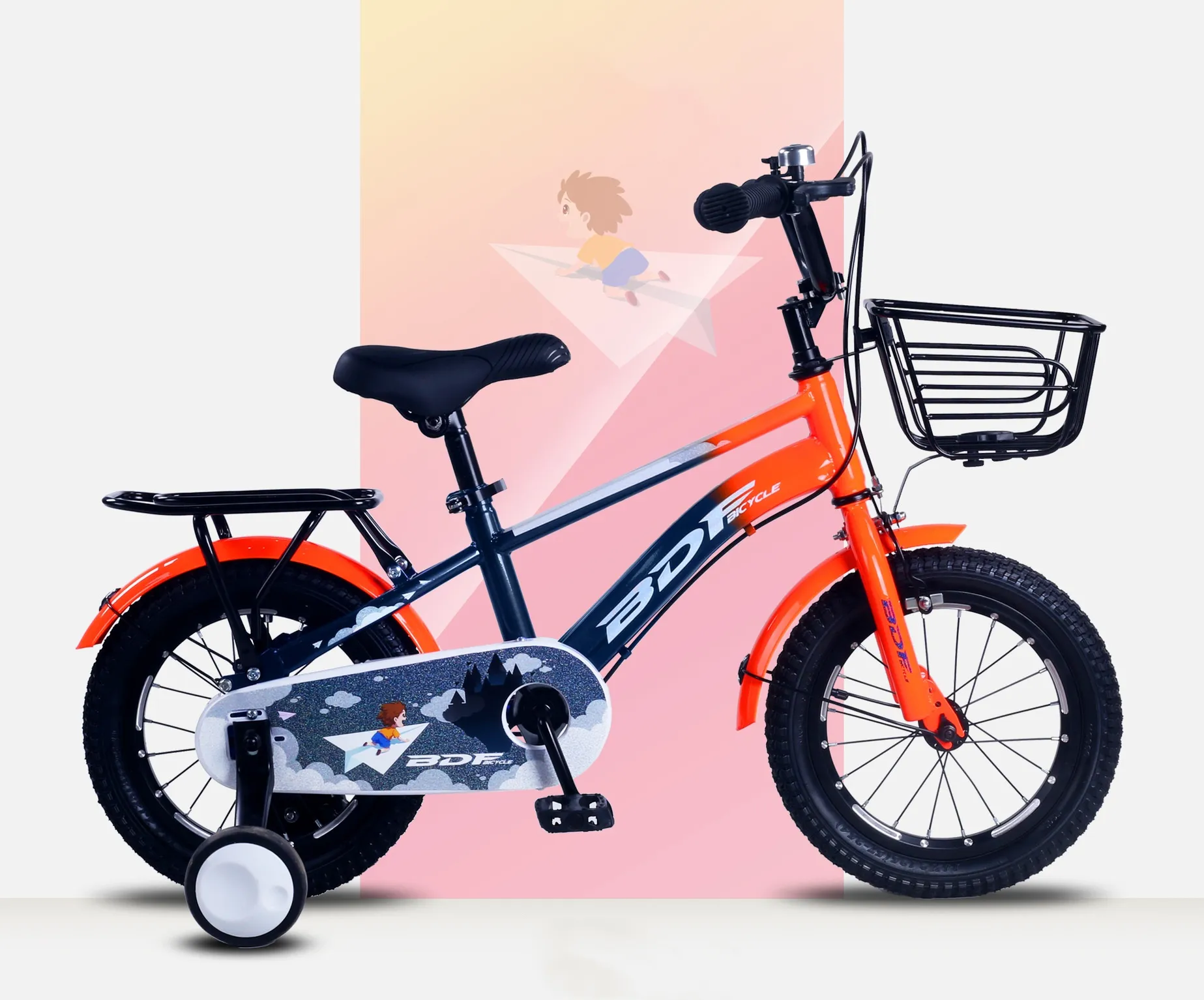 Wholesale Children Bicycle Boys and Girls Kids Bike for 4-10 Years Four Wheel With Rear Seat Frame Children's Bike Cycle