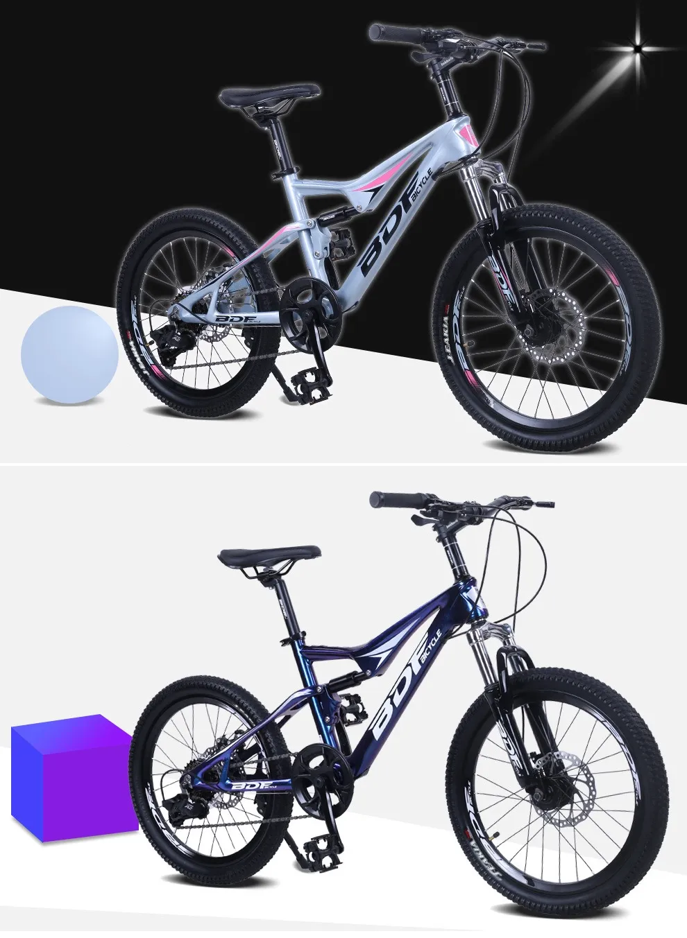 Newly Designed Kids Bike Magnesium Alloy Shock Absorber 7-speed Children's Bicycle 20/22 Inch Children MTB Bike