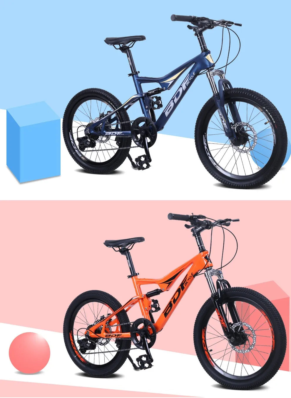 Newly Designed Kids Bike Magnesium Alloy Shock Absorber 7-speed Children's Bicycle 20/22 Inch Children MTB Bike