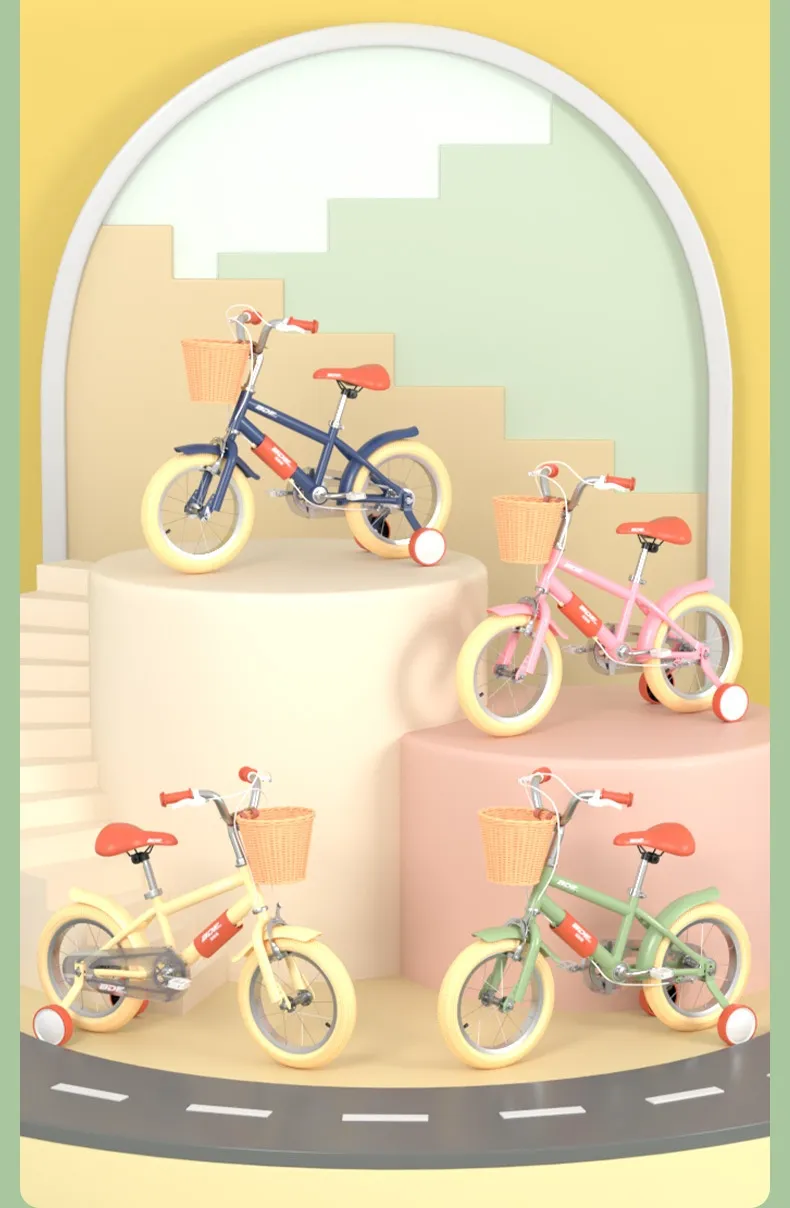 Exercise Balance Coordination kids bike high ten carbon steel 3-7 years old four wheels kids bicycle