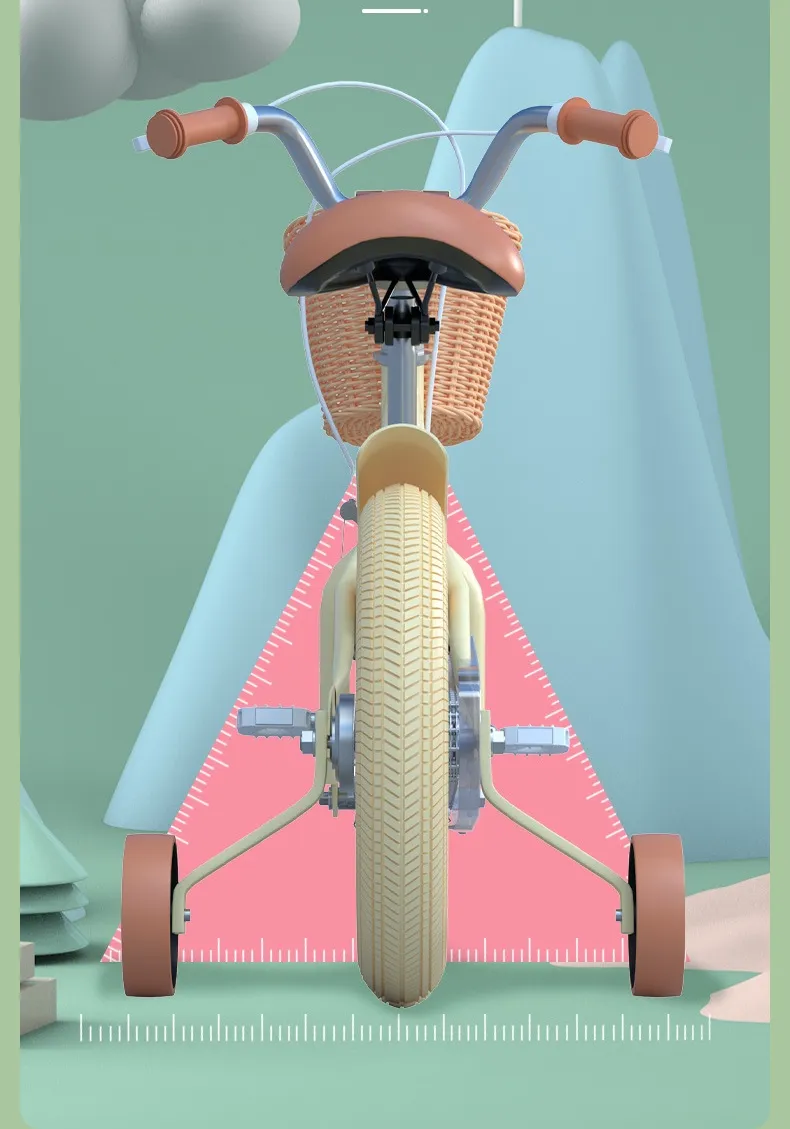 Exercise Balance Coordination kids bike high ten carbon steel 3-7 years old four wheels kids bicycle