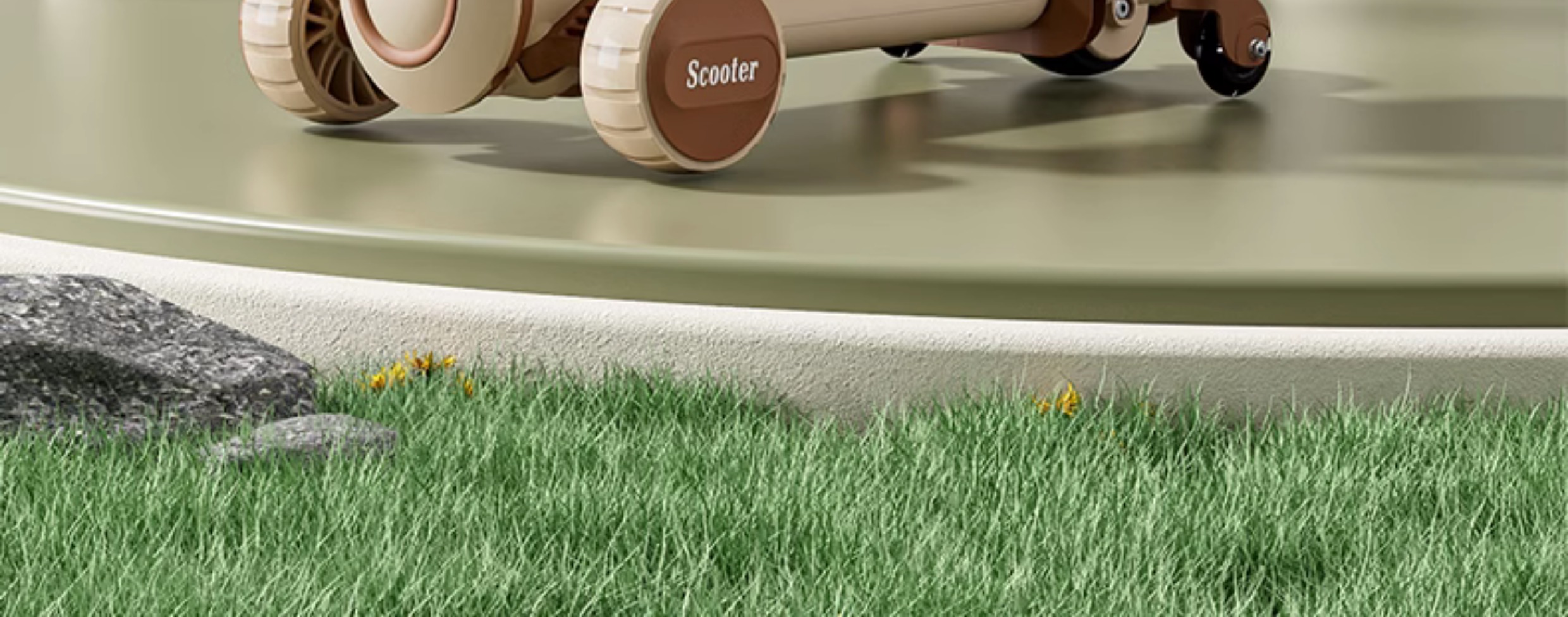 Electric Scooter with Four Wheels for Enhanced Stability and Comfort in Urban Travel