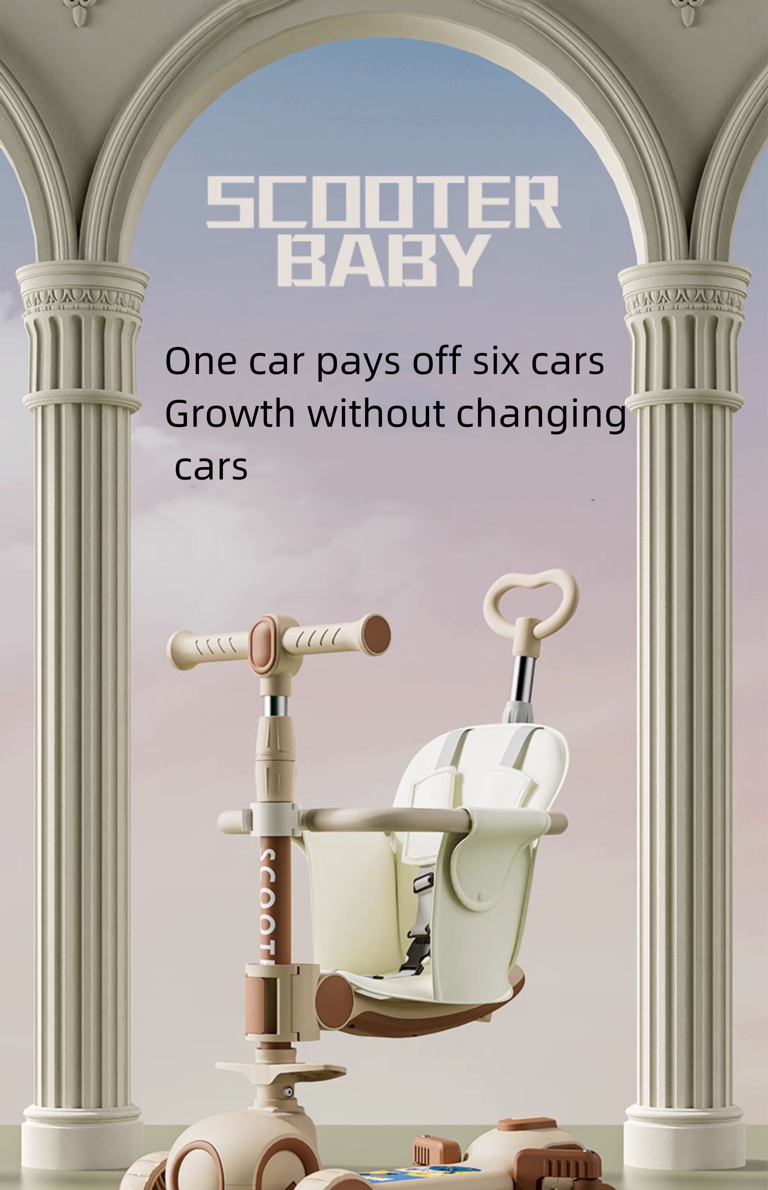 Ninja Turtle Tatlong Gulong Scooter para sa Masayang Sakay ng mga Bata