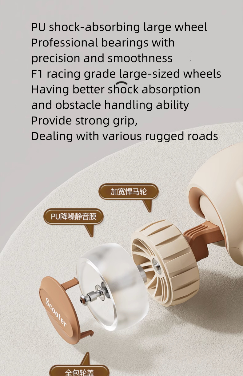 żółty 3-kołowy skuter