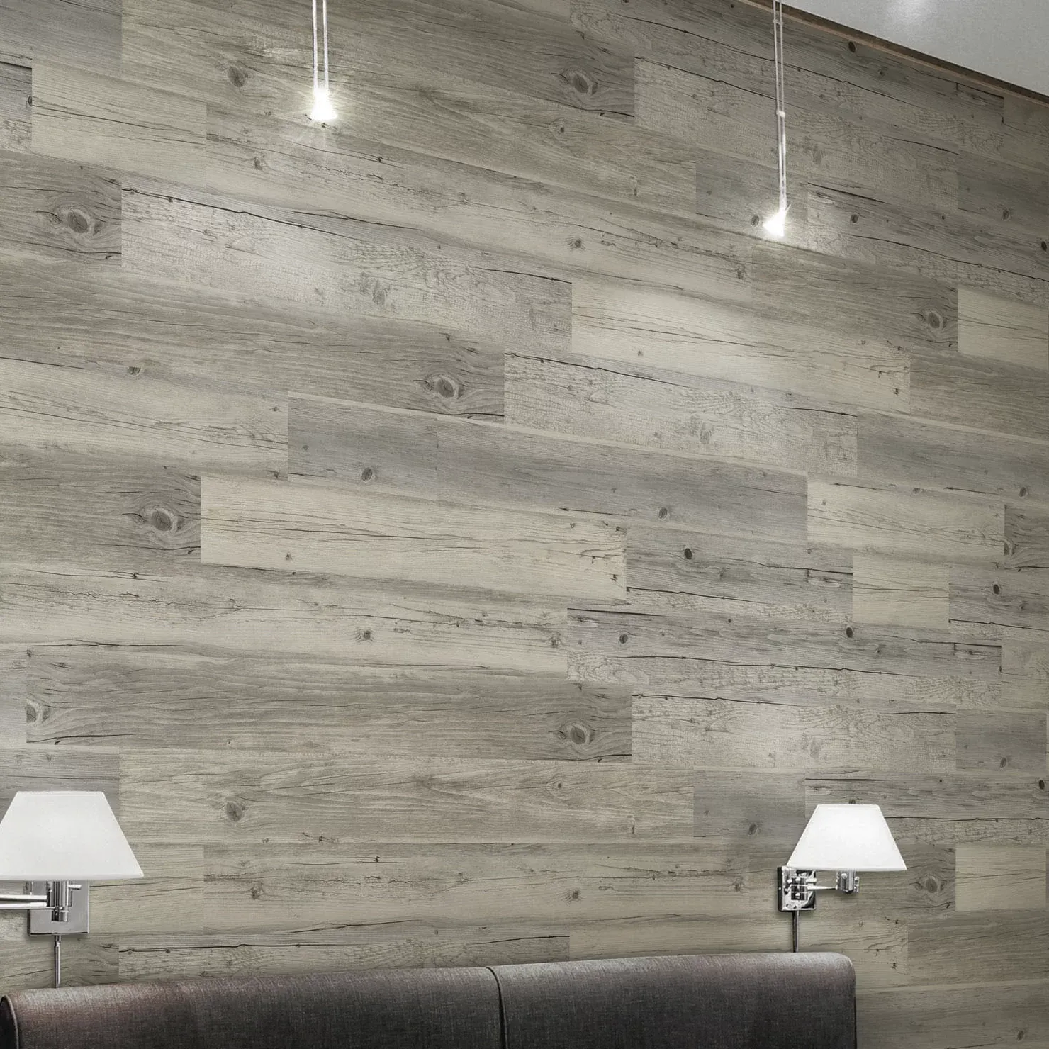 Wall coverings with wood color surface
