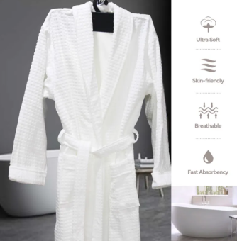 Lightweight Comfort of a Long Waffle Robe