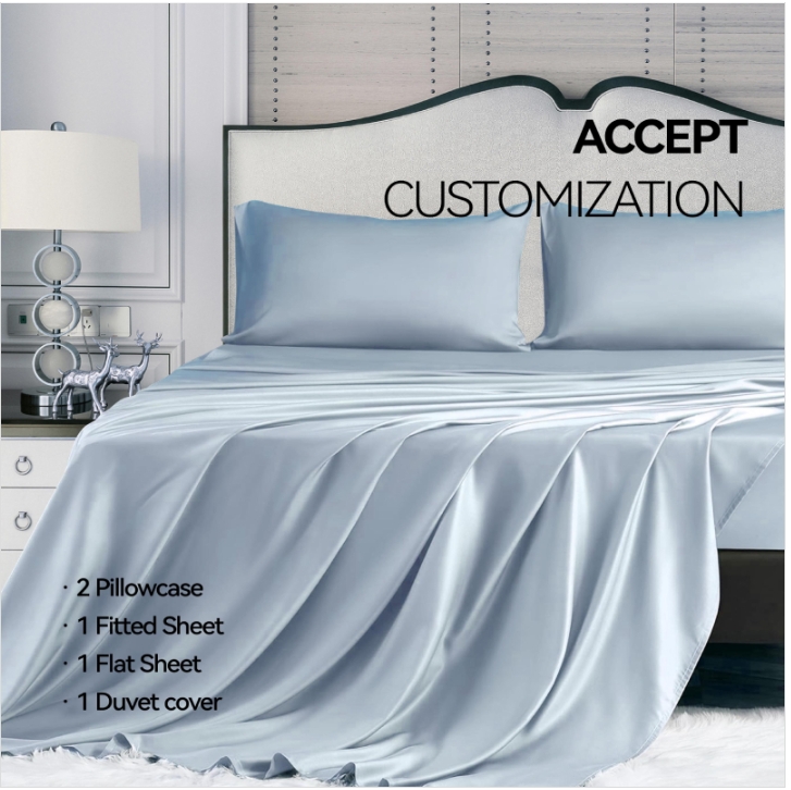 Bamboo Bed Sheet Set Breathable Fabric