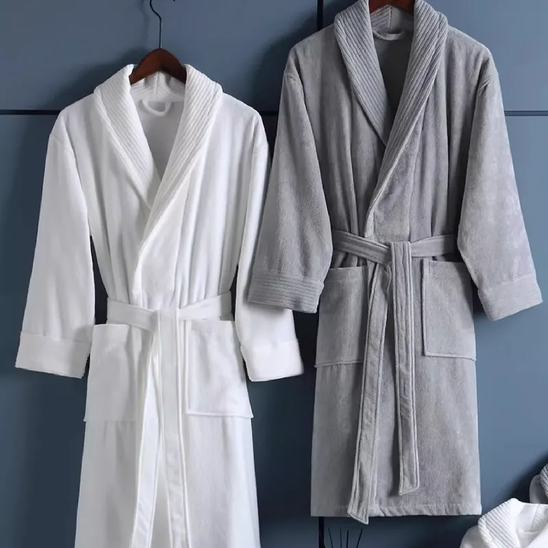 Hotel linen velvet cutting style Cloth Bathrobe