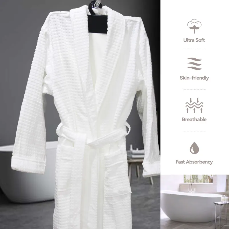 Wholesale hotel Waffle Cotton Bathrobe