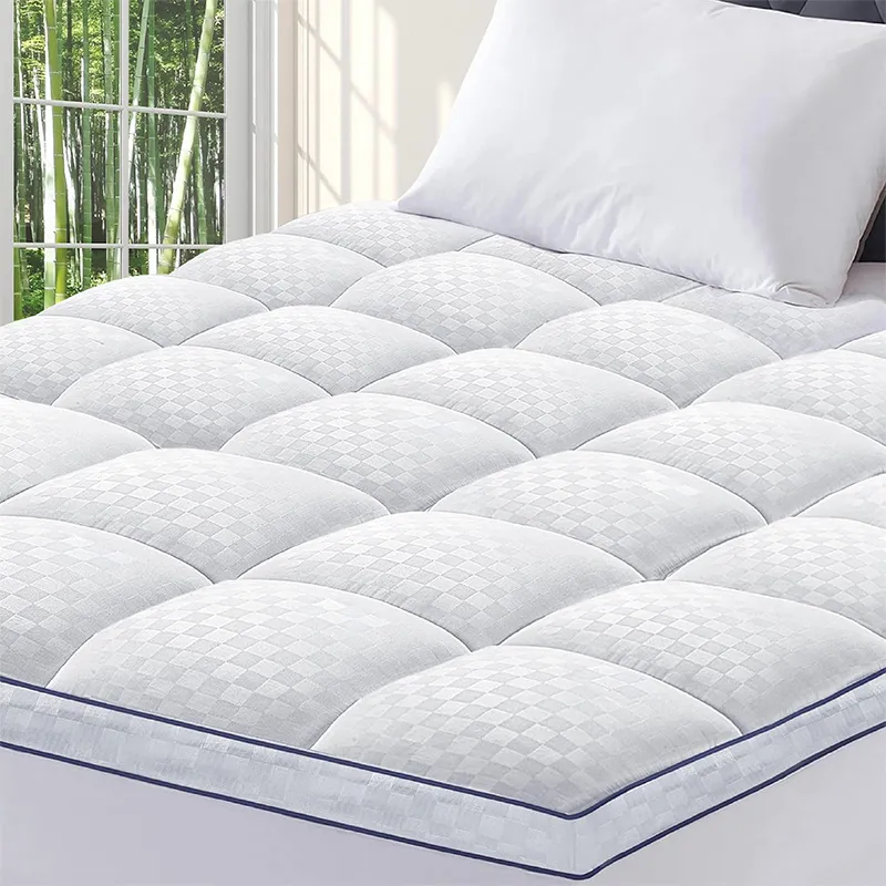 Cooling Plush Mattress Pad Cover for Back Pain Relief