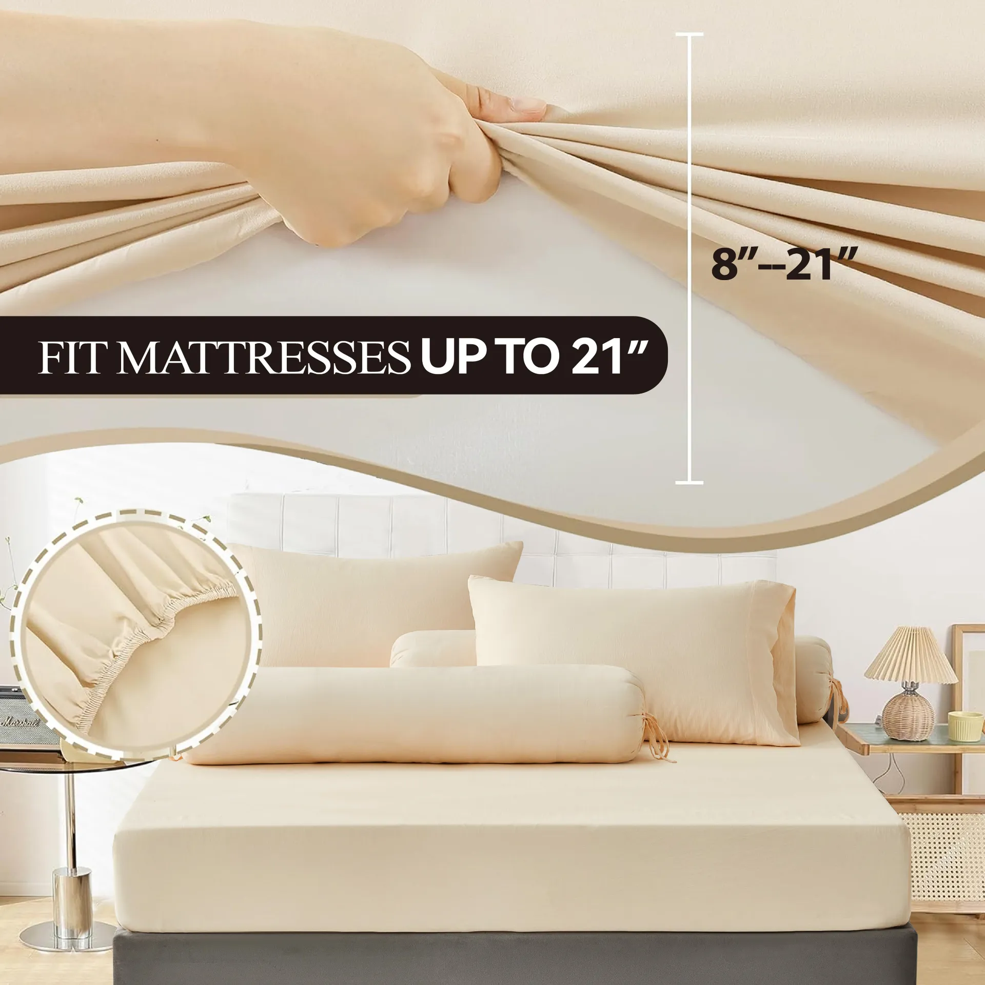 Cool-Feeling bedsheet set tencel polyester blend